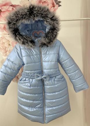 Зимове пальто з натуральним хутром до -30 морозу на флісі6 фото
