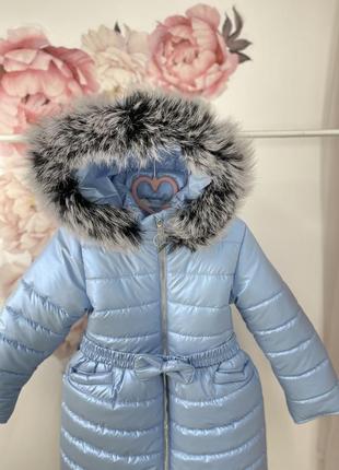 Зимове пальто з натуральним хутром до -30 морозу на флісі9 фото