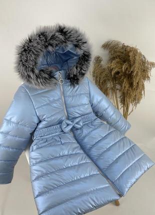 Зимове подовжене пальто під пояс бантик на флісі дуже тепле та практичне з пояском8 фото