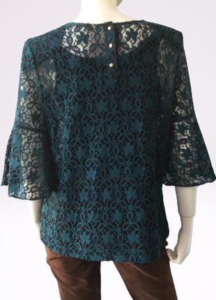 Красива гіпюрова блузка бренду peacocks, британія3 фото