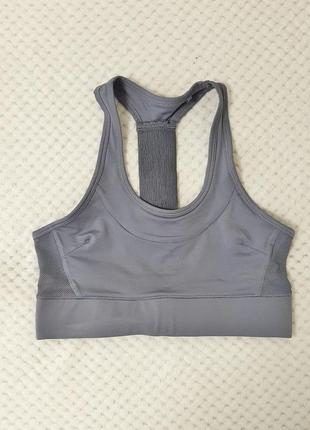 Сгапе damen sport bustier спортивний топ сірий відкрита спинка майка вкорочена жіноча стрейчева s-m