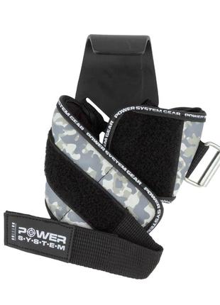 Крюки для тяги на запястья power system hooks camo ps-3370 black/grey xl3 фото