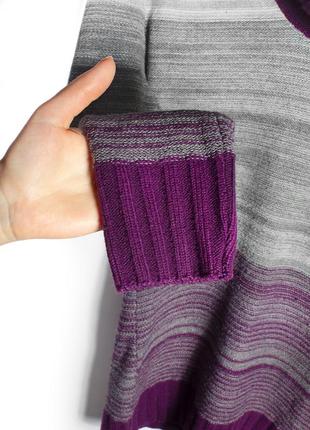Теплое вязаное платье-свитер с воротником-хомутом6 фото