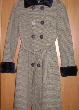 Пальто "monton" р.36 шерстяное, б/у2 фото