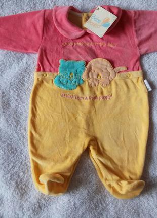 Миленький велюровый человечек, комбинезон bonita