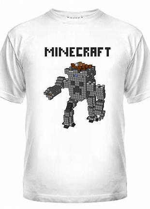 Футболки з нанесенням майнкрафт, minecraft robo