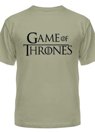 Мужская футболка короткий рукав с нанесением game of thrones logo