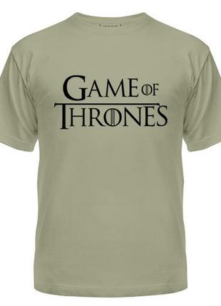 Мужская футболка короткий рукав с нанесением game of thrones logo