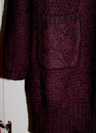 Теплый свитер актуального цвета марсала4 фото
