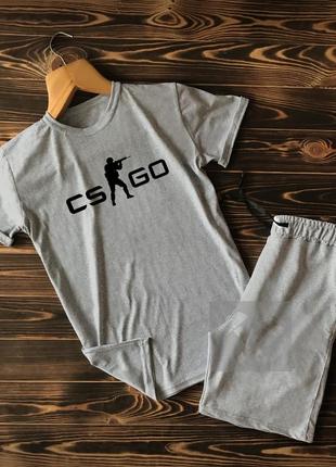 Чоловічі шорти і футболка cs go (counter strike) / літні комплекти для чоловіків