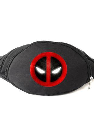 Сумка бананка на пояс дедпул марвел deadpool (marvel-d) cappuccino toys чорна