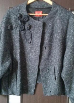 Твідовий жакетик з квітами elle америка
