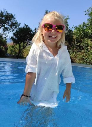 Муслінова туніка. дитяча пляжна туніка. дитяча муслиновая туніка пляжна.