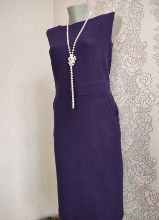 Класичне брендове плаття сарафан фіолетове тепле шерсть.3 фото