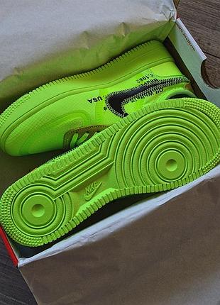 Кросівки off-white x nike air force 1 'volt' 7