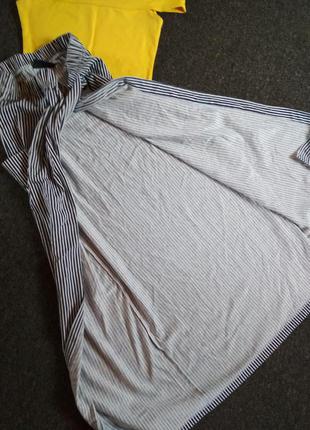Трендовая юбка в полоску макси с запахом, р. s-m3 фото