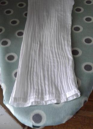 Белое хлопковое батистовое жатка платье туника с длинным рукавом didi pretty different голландия7 фото