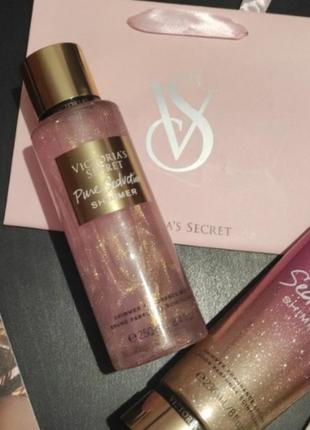 Парфумированный спрей с шимером pure seduction shimmer 💕victorias secret виктория сикрет вікторія сікрет оригинал