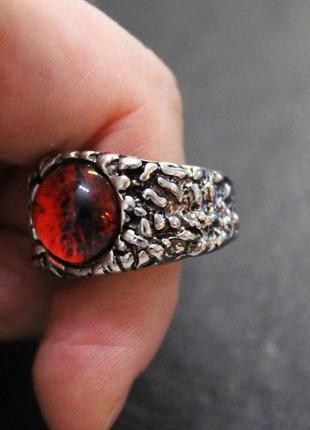 Крутое кольцо глаз рок готика перстень унисекс6 фото