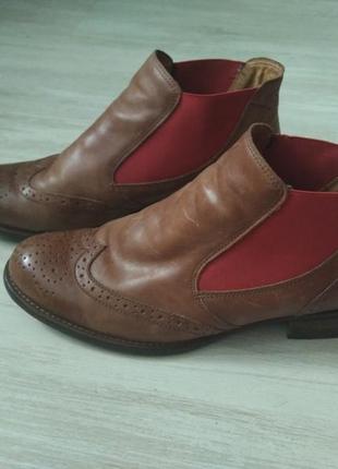 Оригинальные ботинки кожаные1 фото
