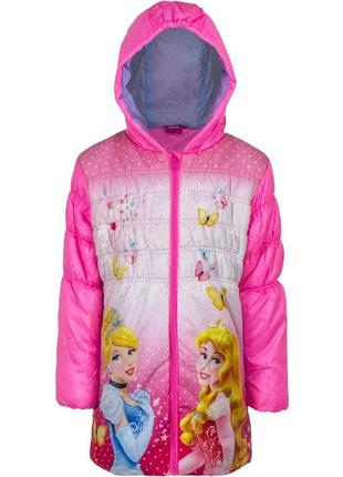 Скидка! демисезонная, удлиненная куртка для девочки 98, 104 р.  принцессы дисней, disney.2 фото