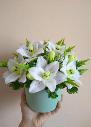 Мильний букет на подарунок, квіти з міла1 фото