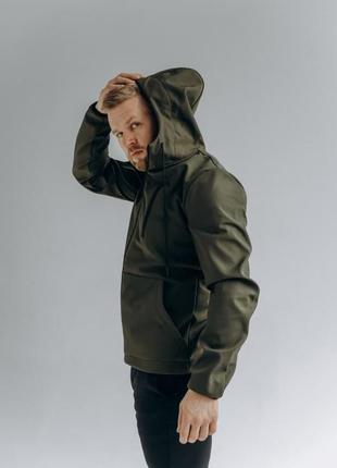 Мужская ветровка хаки зеленая куртка весенняя / осенняя4 фото