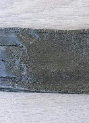 Женские демисезонные кожаные перчатки paizong (зеленые)
