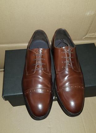 Чоловічі коричневі туфлі zign, 40 розмір1 фото