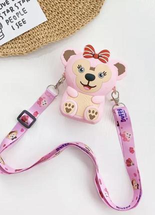 Дитяча Сумка,рожева сумка,міні-сумка,сумка мишка,сумка ведмідь1 фото