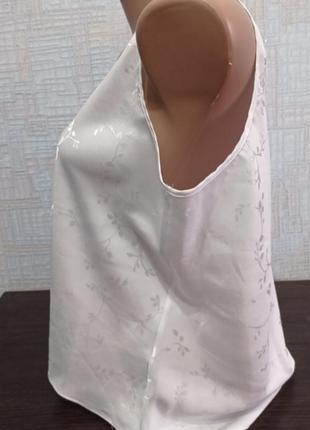 Утонченная майка блуза белая батал 46-48 размер2 фото