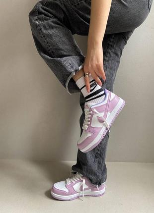 Nike dunk low violet женские брендовые стильные фиолетовые сиреневые кроссовки найк фіолетові лавандові круті кросівки1 фото