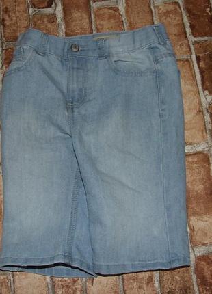 Джинсовые шорты бермуды мальчику 9 - 10 лет denim co