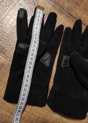 Перчатки флисовые сенсорные спортивные лыжные мужские женские4 фото