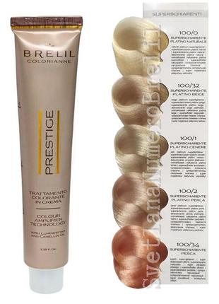 Крем-фарба для волосся colorianne prestige brelil/бреліл/суперблонди/суперосвітлювачі/колоріанне престіж1 фото