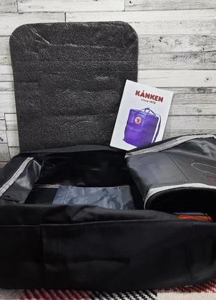 Рюкзак канкен черный с радужными ручками 16 л, fjallraven kanken black rainbow, радужные, цветные, школьный, шкільний портфель9 фото