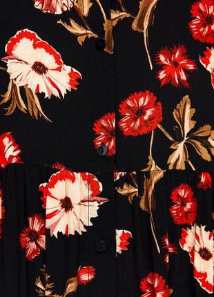 Стильна сукня-міді zara з квітковим принтом5 фото