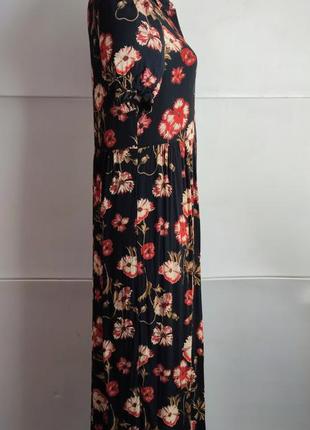 Стильна сукня-міді zara з квітковим принтом8 фото
