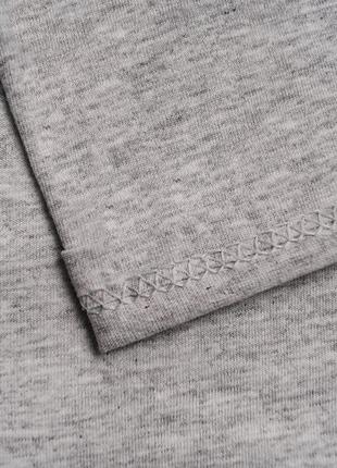 Базова світло-сірий меланж чоловіча футболка 100% бавовна (+25 кольорів)6 фото