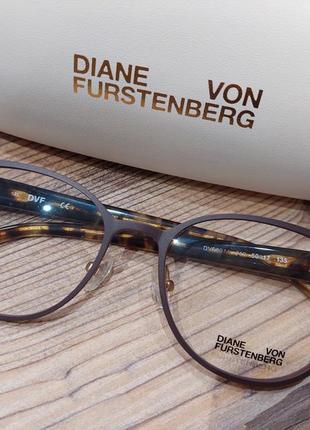 Коричневые женские очки с роговыми заушниками от diane von furstenberg! usa!