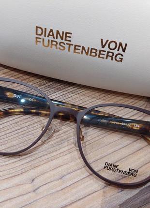 Коричневі жіночі окуляри з роговими заушниками від diane von furstenberg! usa!