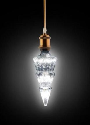 Led лампа декоративная "pine-белая" 2w e27 horoz electric