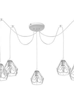 Люстра павук на п'ять плафонів msk electric milan nl 538-5 w