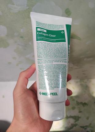 Заспокійлива очищаюча пінка medi-peel green cica collagen clear, 300 мл2 фото
