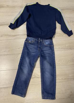 Набор для мальчика -джинсы+свитер свитшот1 фото