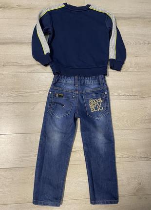 Набор для мальчика -джинсы+свитер свитшот3 фото