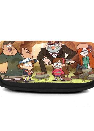 Школьный пенал гравити фолз 008 (gravity falls) органайзер универсальный (gfs-008-blc) черный