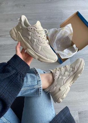 Кроссовки adidas ozweego beige