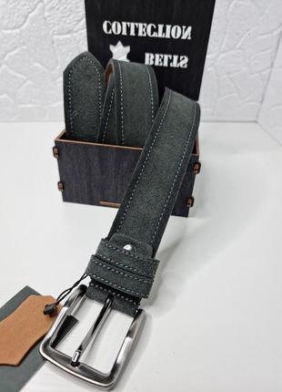 Ремень мужественный замшевый / ремень пасок кожа мужской