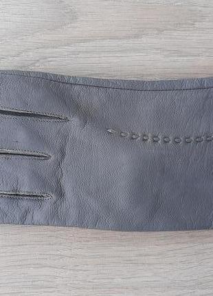 Жіночі демісезонні шкіряні рукавички paizong (світло-сірі)